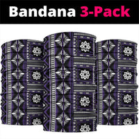 Fiji Masi Tapa Pattern Purple Neck Gaiter LT01 package One Size: 25*50cm Purple - Polynesian Pride