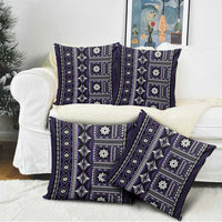 Fiji Masi Tapa Pattern Purple Pillow Cover LT01 - Polynesian Pride