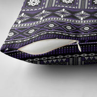 Fiji Masi Tapa Pattern Purple Pillow Cover LT01 - Polynesian Pride