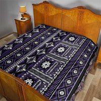 Fiji Masi Tapa Pattern Purple Quilt LT01 - Polynesian Pride