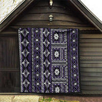 Fiji Masi Tapa Pattern Purple Quilt LT01 - Polynesian Pride