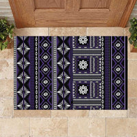 Fiji Masi Tapa Pattern Purple Rubber Doormat LT01 Purple - Polynesian Pride