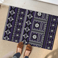 Fiji Masi Tapa Pattern Purple Rubber Doormat LT01 - Polynesian Pride