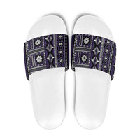 Fiji Masi Tapa Pattern Purple Slide Sandals LT01 Purple - Polynesian Pride