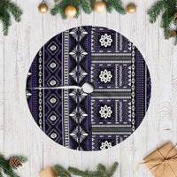 Fiji Masi Tapa Pattern Purple Tree Skirt LT01 Casual Purple - Polynesian Pride