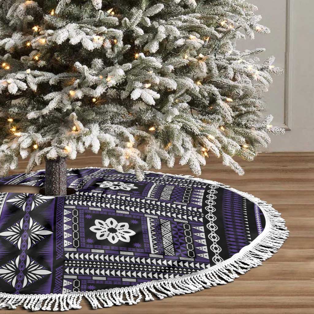 Fiji Masi Tapa Pattern Purple Tree Skirt LT01 - Polynesian Pride
