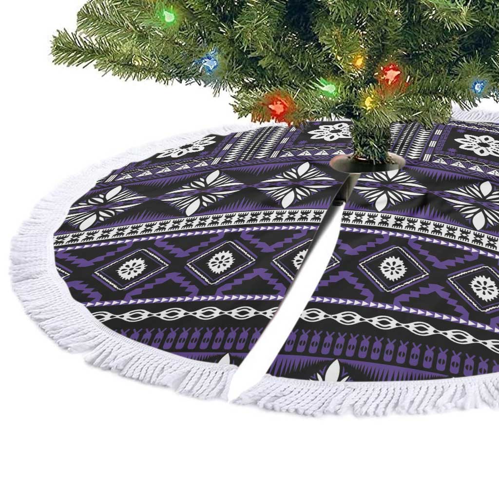 Fiji Masi Tapa Pattern Purple Tree Skirt LT01 - Polynesian Pride