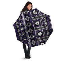 Fiji Masi Tapa Pattern Purple Umbrella LT01 - Polynesian Pride