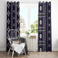 Fiji Masi Tapa Pattern Purple Window Curtain LT01 - Polynesian Pride