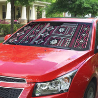 Fiji Masi Tapa Pattern Pink Auto Sun Shade LT01 - Polynesian Pride