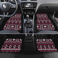 Fiji Masi Tapa Pattern Pink Car Mats LT01 Set 4pcs Pink - Polynesian Pride