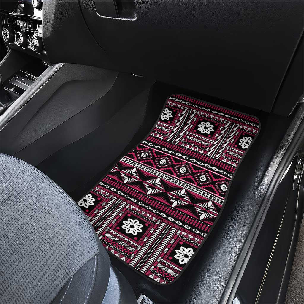 Fiji Masi Tapa Pattern Pink Car Mats LT01 - Polynesian Pride