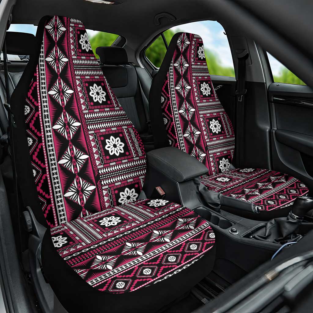 Fiji Masi Tapa Pattern Pink Car Seat Cover LT01 One Size Pink - Polynesian Pride