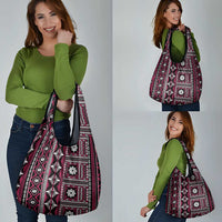 Fiji Masi Tapa Pattern Pink Grocery Bag LT01 - Polynesian Pride