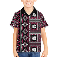 Fiji Masi Tapa Pattern Pink Hawaiian Shirt LT01 - Polynesian Pride