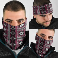 Fiji Masi Tapa Pattern Pink Neck Gaiter LT01 - Polynesian Pride