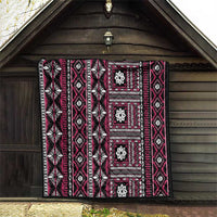 Fiji Masi Tapa Pattern Pink Quilt LT01 - Polynesian Pride