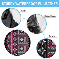 Fiji Masi Tapa Pattern Pink Spare Tire Cover LT01 - Polynesian Pride