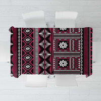 Fiji Masi Tapa Pattern Pink Tablecloth LT01 Pink - Polynesian Pride
