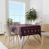 Fiji Masi Tapa Pattern Pink Tablecloth LT01 - Polynesian Pride