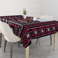 Fiji Masi Tapa Pattern Pink Tablecloth LT01 - Polynesian Pride