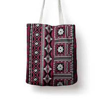 Fiji Masi Tapa Pattern Pink Tote Bag LT01 - Polynesian Pride