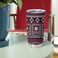 Fiji Masi Tapa Pattern Pink Tumbler Cup LT01 - Polynesian Pride