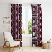 Fiji Masi Tapa Pattern Pink Window Curtain LT01 - Polynesian Pride