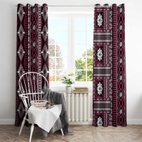 Fiji Masi Tapa Pattern Pink Window Curtain LT01 - Polynesian Pride