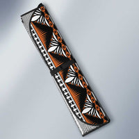 Fiji Masi Tapa Pattern Orange Auto Sun Shade LT01 - Polynesian Pride