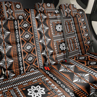 Fiji Masi Tapa Pattern Orange Back Car Seat Cover LT01 - Polynesian Pride