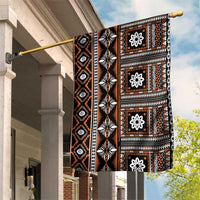 Fiji Masi Tapa Pattern Orange Garden Flag LT01 House Flag Orange - Polynesian Pride