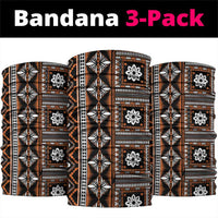 Fiji Masi Tapa Pattern Orange Neck Gaiter LT01 package One Size: 25*50cm Orange - Polynesian Pride