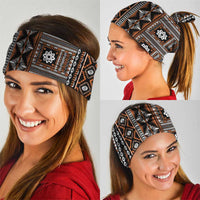 Fiji Masi Tapa Pattern Orange Neck Gaiter LT01 - Polynesian Pride