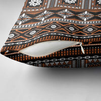 Fiji Masi Tapa Pattern Orange Pillow Cover LT01 - Polynesian Pride