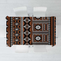 Fiji Masi Tapa Pattern Orange Tablecloth LT01 Orange - Polynesian Pride
