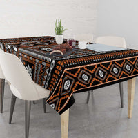 Fiji Masi Tapa Pattern Orange Tablecloth LT01 - Polynesian Pride