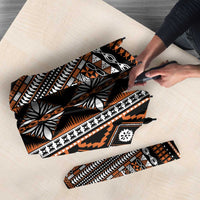 Fiji Masi Tapa Pattern Orange Umbrella LT01 - Polynesian Pride