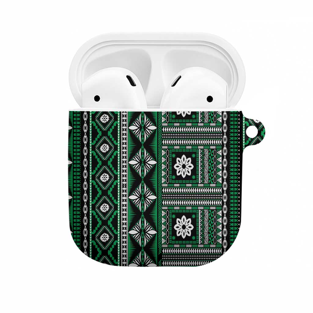 Fiji Masi Tapa Pattern Green AirPods Case LT01 Green - Polynesian Pride