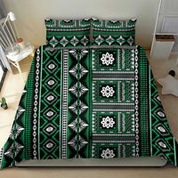 Fiji Masi Tapa Pattern Green Bedding Set LT01 - Polynesian Pride