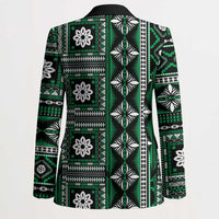 Fiji Masi Tapa Pattern Green Blazer LT01 - Polynesian Pride