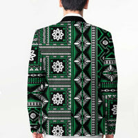 Fiji Masi Tapa Pattern Green Blazer LT01 - Polynesian Pride