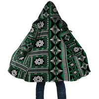 Fiji Masi Tapa Pattern Green Cloak LT01 Unisex Green - Polynesian Pride