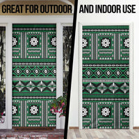 Fiji Masi Tapa Pattern Green Door Cover LT01 - Polynesian Pride