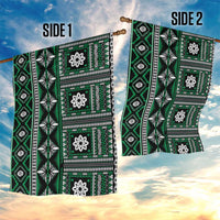 Fiji Masi Tapa Pattern Green Garden Flag LT01 - Polynesian Pride