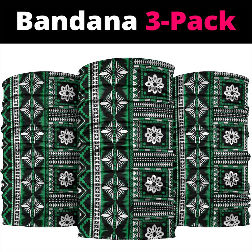 Fiji Masi Tapa Pattern Green Neck Gaiter LT01 package One Size: 25*50cm Green - Polynesian Pride
