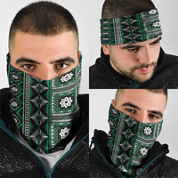 Fiji Masi Tapa Pattern Green Neck Gaiter LT01 - Polynesian Pride