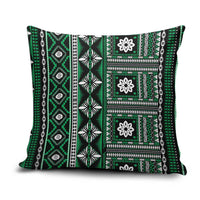 Fiji Masi Tapa Pattern Green Pillow Cover LT01 Green - Polynesian Pride