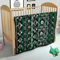 Fiji Masi Tapa Pattern Green Quilt LT01 - Polynesian Pride