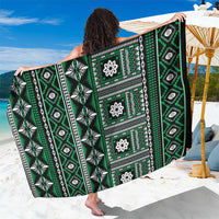 Fiji Masi Tapa Pattern Green Sarong LT01 One Size 44 x 66 inches Green - Polynesian Pride